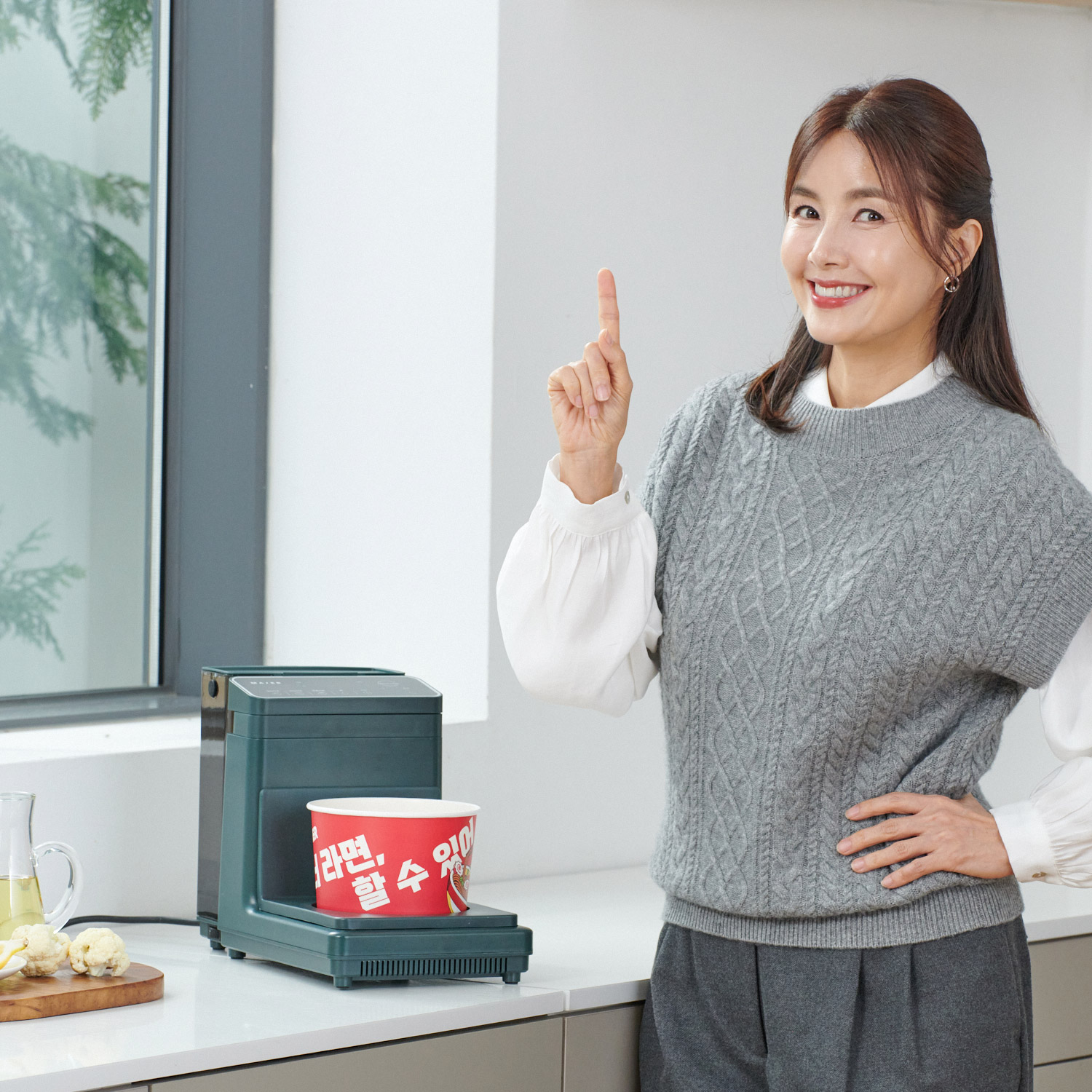 [마이어] 즉석 한강 라면 조리기 (Maier ez100) 라면 끓이는 기계 신애라 가정용 캠핑 멀티 쿠커 미우새