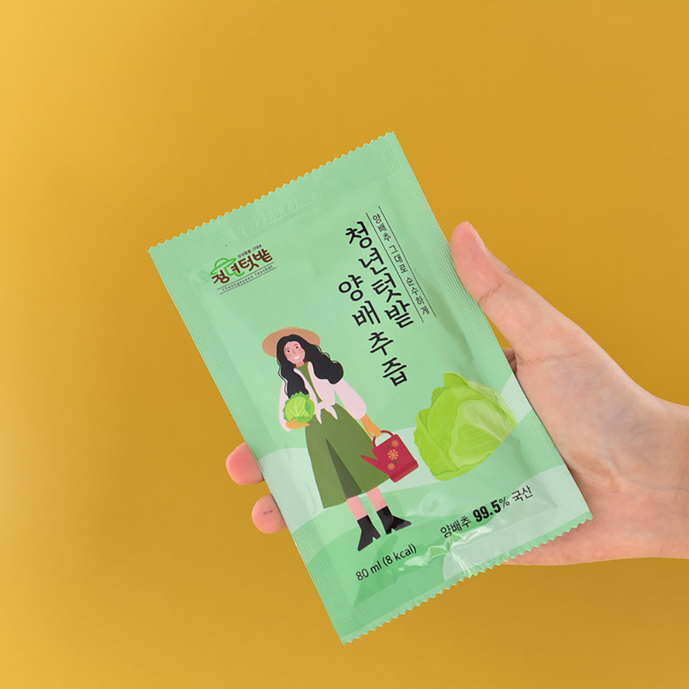 (청년텃밭)전남 무안 국내산 양배추즙 80ml 50팩 양배추농축액 - 상세 이미지 3