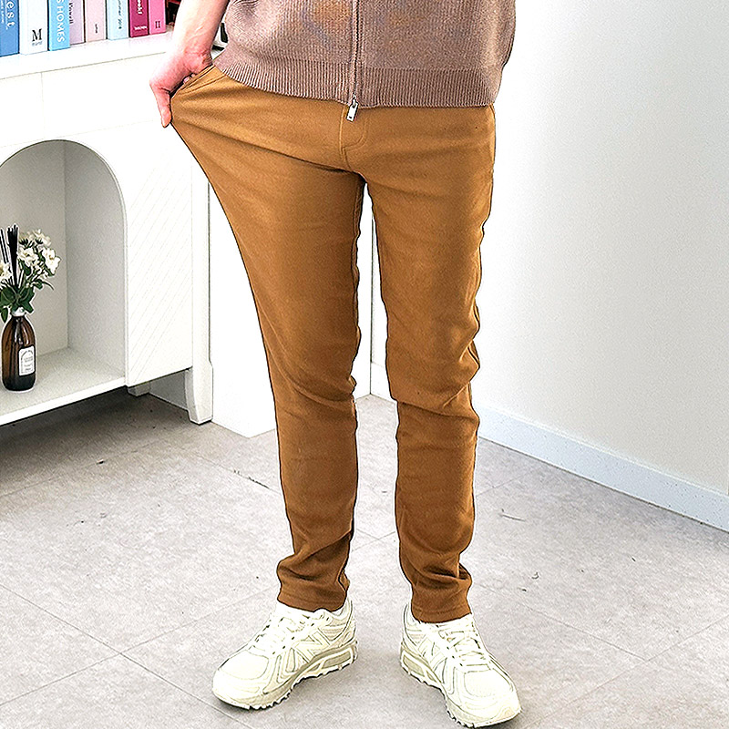 남성겨울면바지 기모바지 스판 밴딩 방한팬츠 빅사이즈