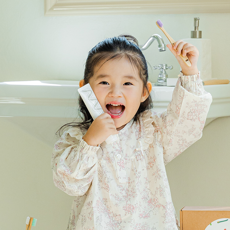 미세플라스틱 안심 닥터노아 대나무 유아 아기칫솔 6개입 2개+치약 2개