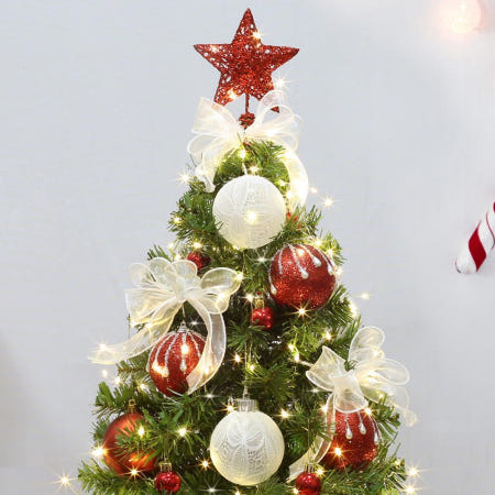 크리스마스 미니트리 DIY 트리별 리본 오너먼트 장식세트 성탄절 꾸미기