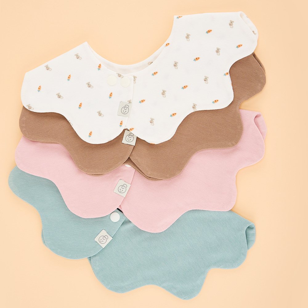 [선물포장]아가짱 시그니처 아기 롤링턱받이 침받이 4종 세트