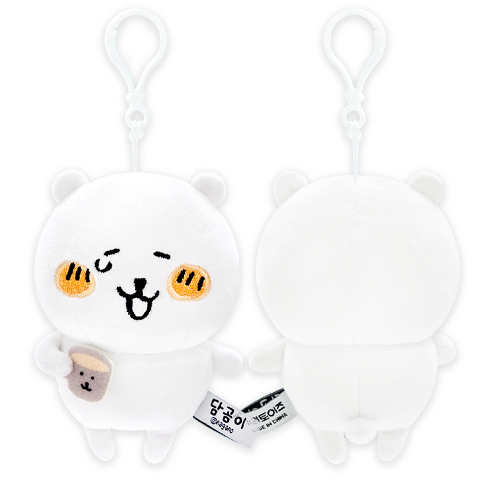 담곰이 포즈 가방고리 12cm 농담곰 봉제 마스코트 티타임 인형 키링 굿즈 - 상품 이미지