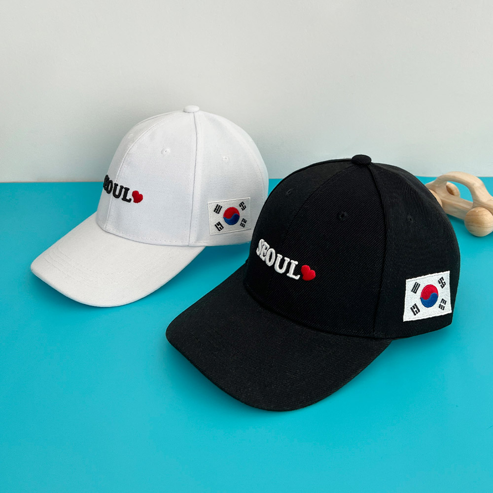 대한민국 SEOUL 레터링 로고 볼캡 야구 모자 남녀공용 - 상세 이미지 3