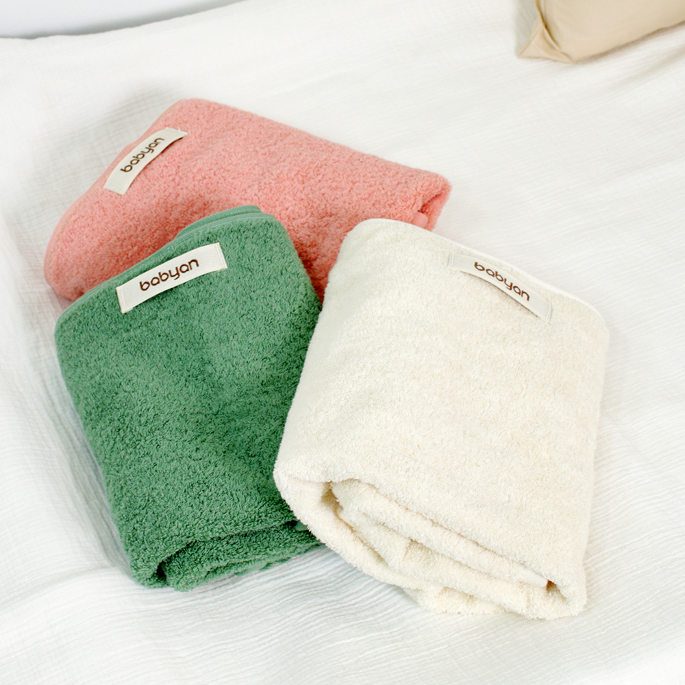 베이비앙 최고급 프리미엄 코마사 60수 순면 오버사이즈 세면타올 (45x90cm) (220g) (아기목욕타올 대용) (3종 세트)