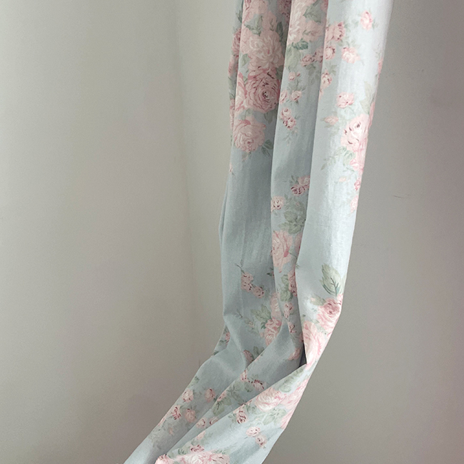 바이아미 물랑 꽃무늬 빈티지 레트로 맞춤 제작 사계절 린넨 커튼