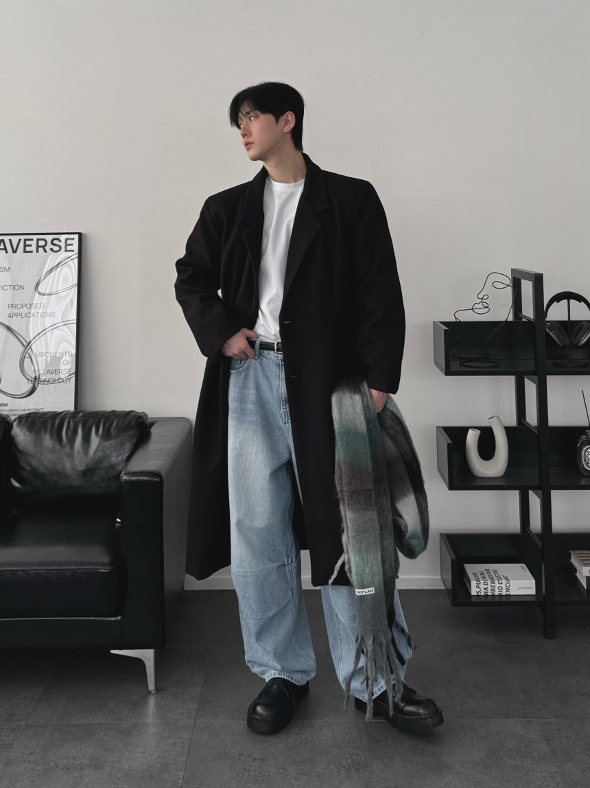 하객룩 두꺼운 울 모직 캐시미어 롱코트 오버핏코트 2color 상세 이미지 70