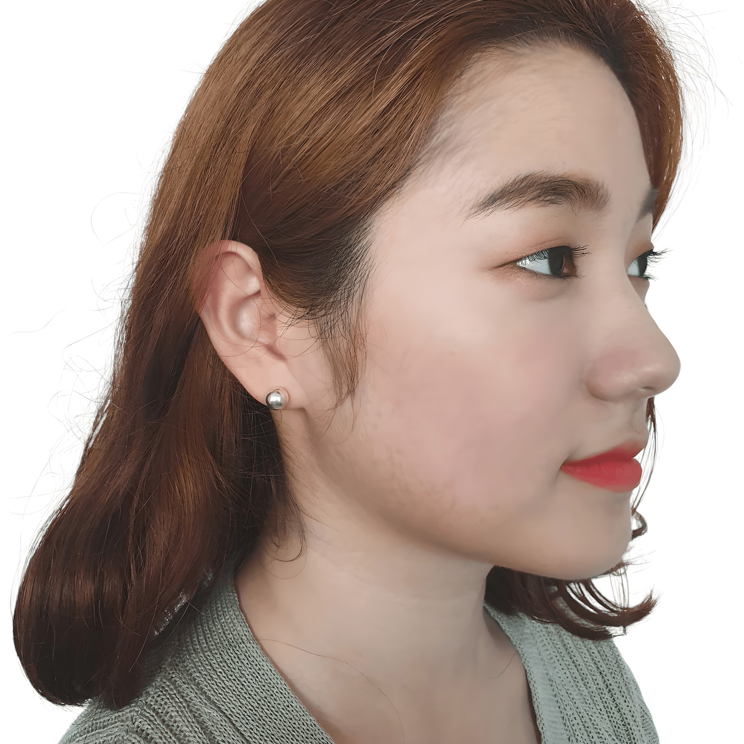 야랑쥬얼리 925 실버 볼 스터드 귀걸이 - 상세 이미지 2