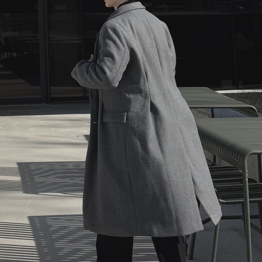 하객룩 두꺼운 울 모직 캐시미어 롱코트 오버핏코트 2color 상세 이미지 25