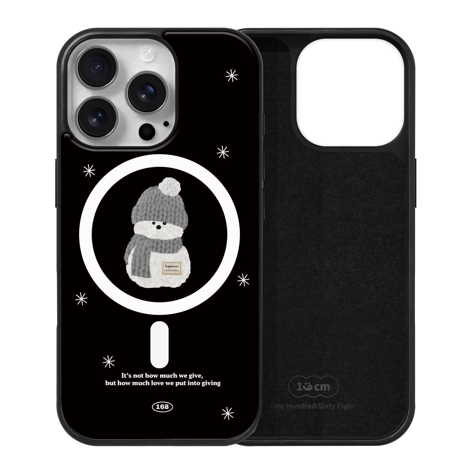 아이폰16 프로 케이스 맥세이프 하드 스웨이드 스노우맨 그레이 - 상품 이미지