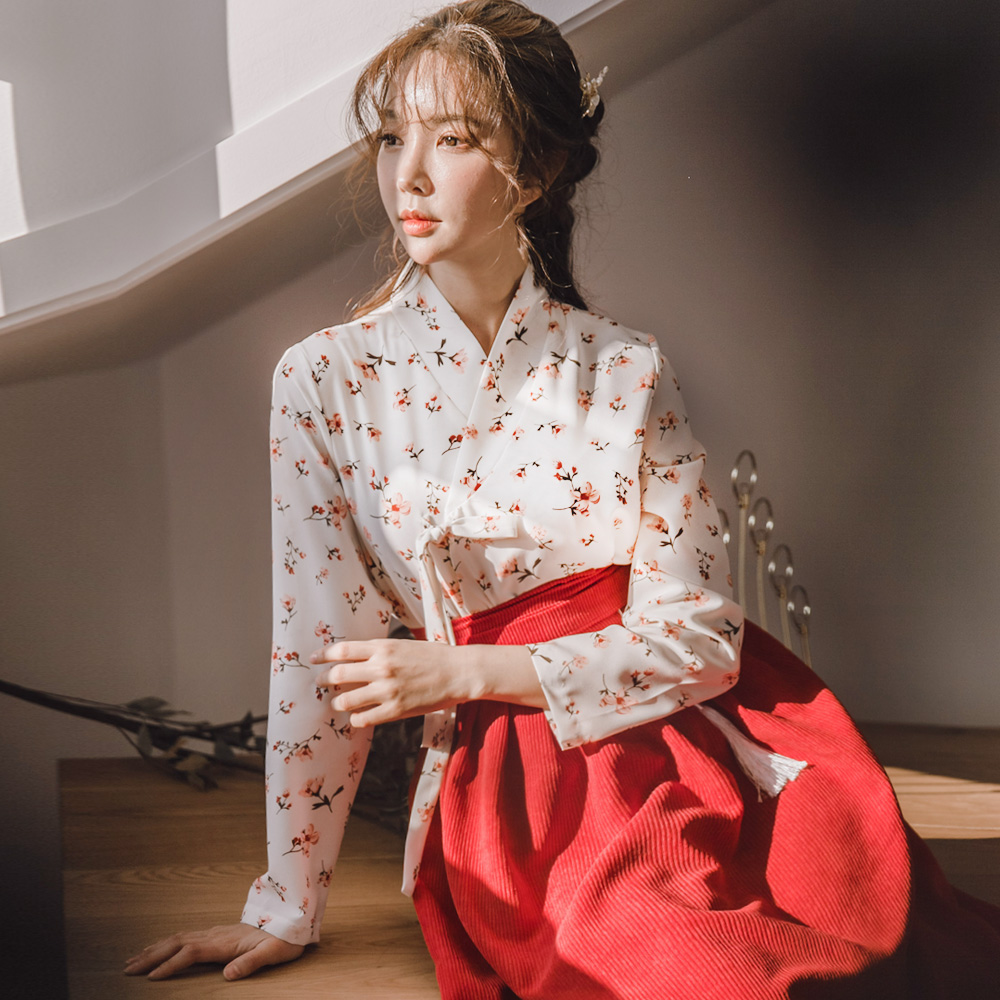 향수화 저고리 생활한복 개량 계량 퓨전 반티 - 상품 이미지