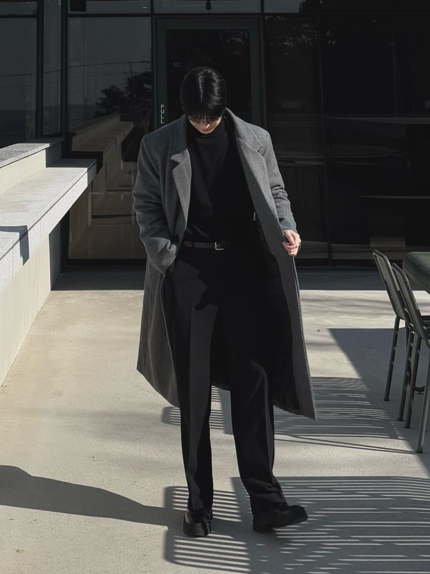 하객룩 두꺼운 울 모직 캐시미어 롱코트 오버핏코트 2color 상세 이미지 34