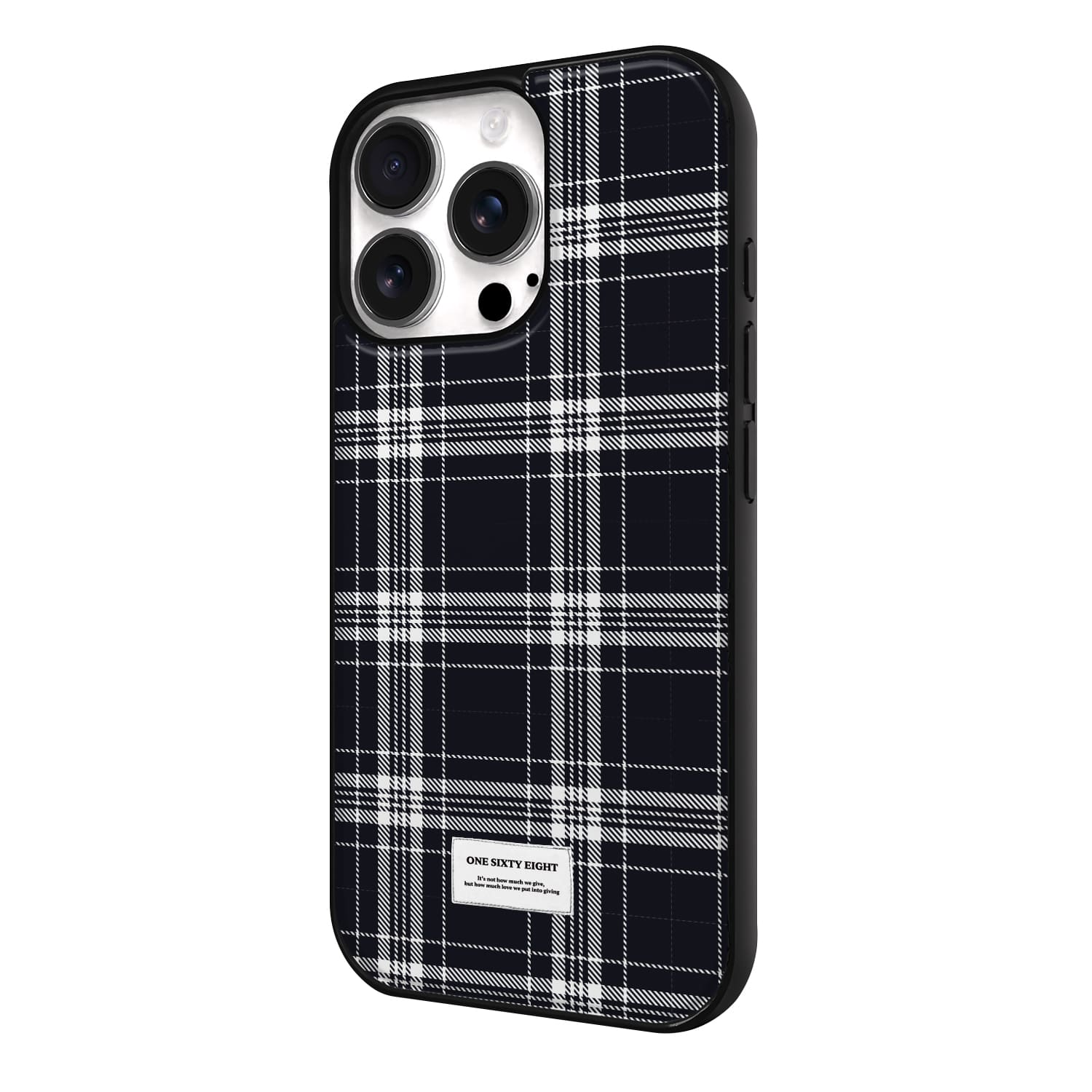 아이폰16 프로 케이스 맥세이프 스마트폰 스웨이드 모던 베이직 체크 - 상세 이미지 4