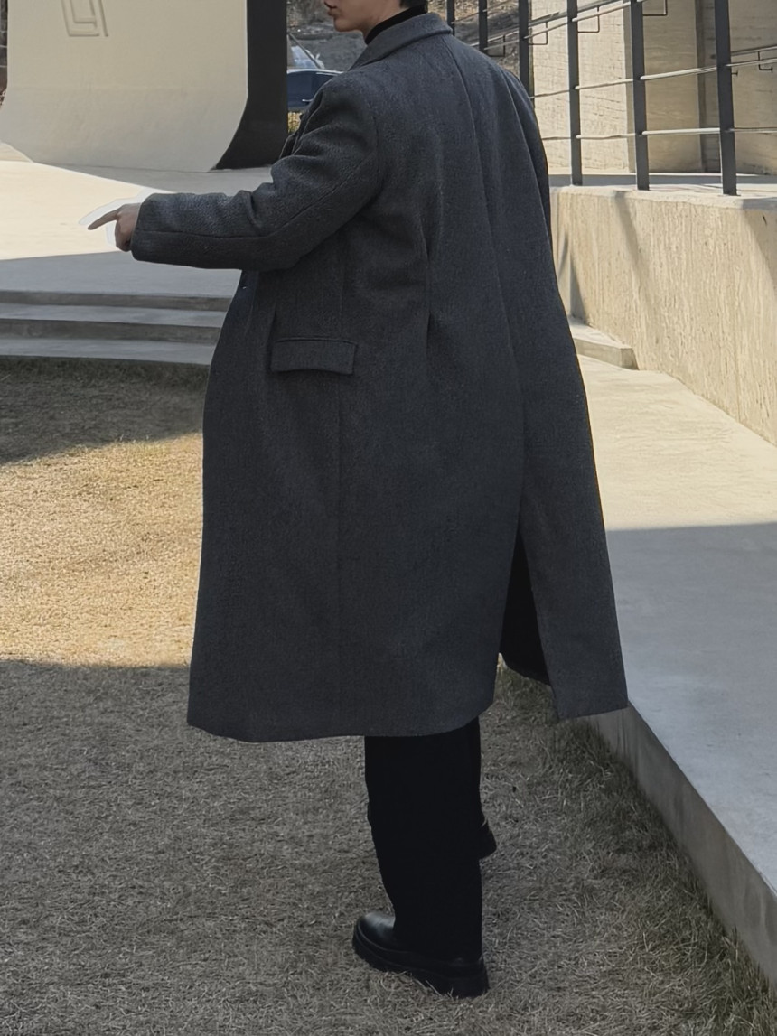 하객룩 두꺼운 울 모직 캐시미어 롱코트 오버핏코트 2color 상세 이미지 29