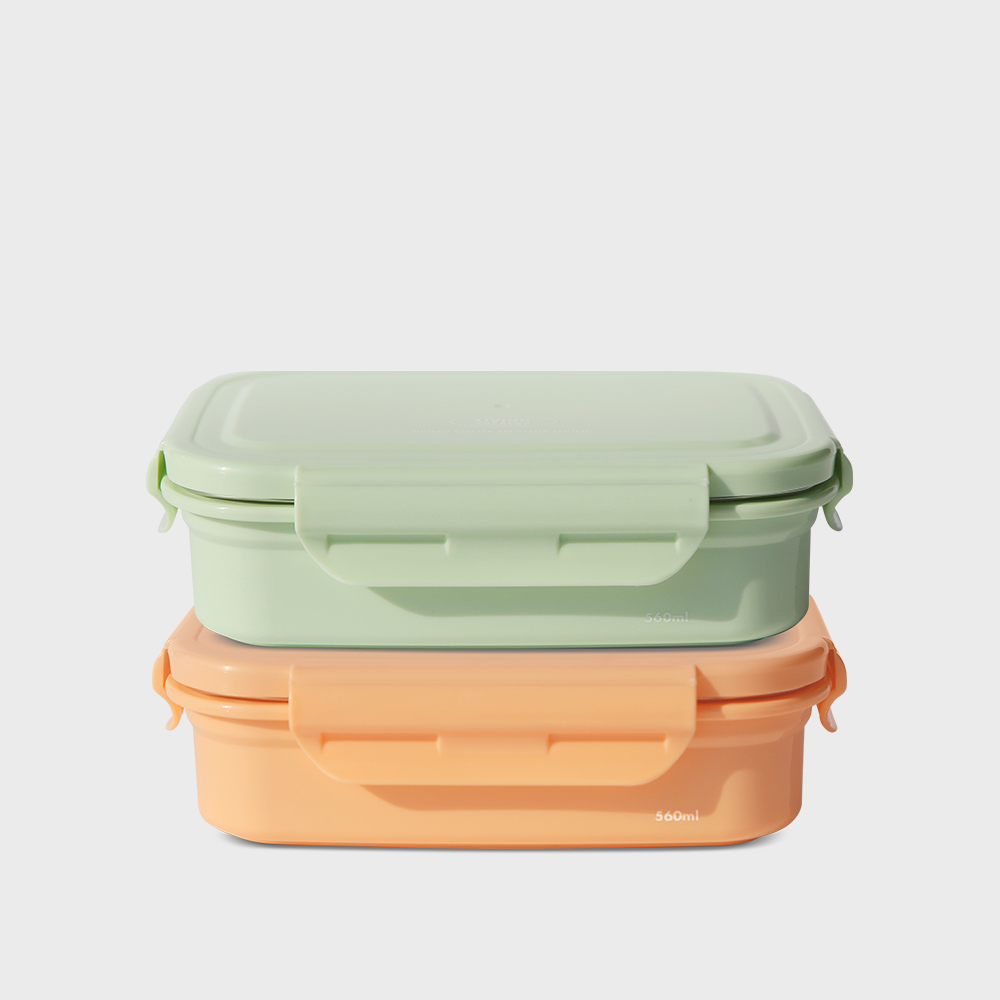 3종 세트 국내제조 칸막이 도시락통 컬러스텐용기 지켜텐 560ml 3컬러 세트 이미지 6