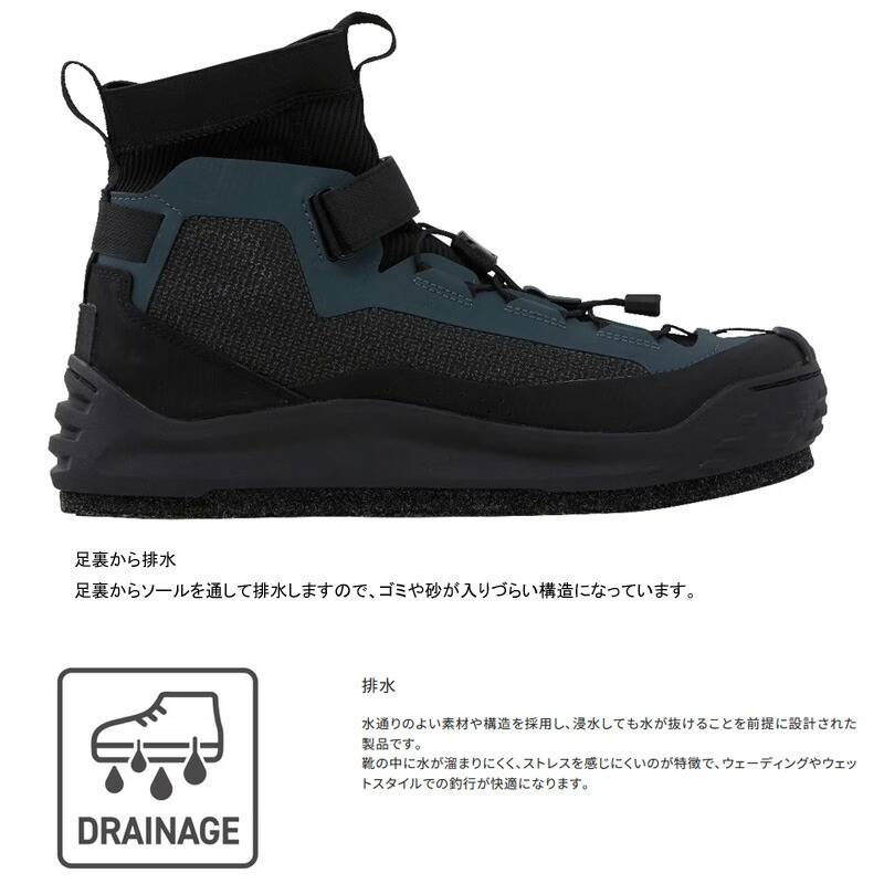 시마노 SHIMANO 24 갯바위화 컷 러버 핀펠트화 락슈즈 FS-021X 블루그레이 이미지 6