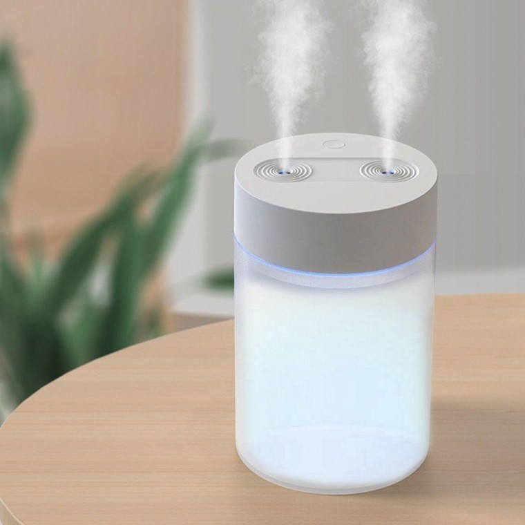 로아 LED 초음파 가습기 개인 원룸 탁상 사무실 USB 용 사무용 차량 소형 무소음 무드