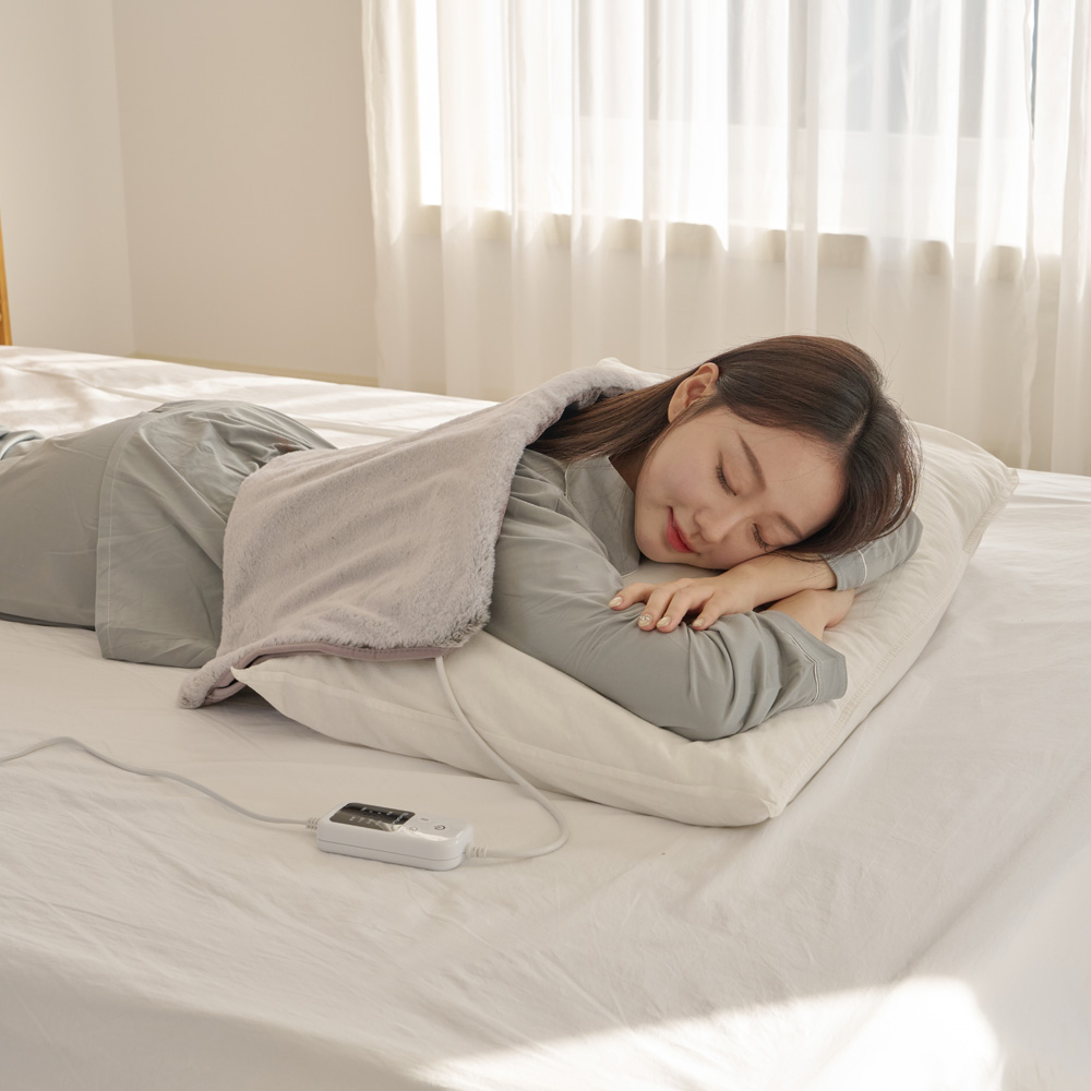 온열찜질기 전기찜질팩 허리 배 복부 어깨 찜질 매트 원적외선 수족냉증 중형 그린