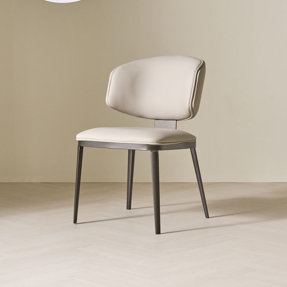 [방문설치] 엘리엇 천연대리석 럭셔리스톤 식탁 세트 4인 6인 실리콘가죽의자, 1600mm, 실버