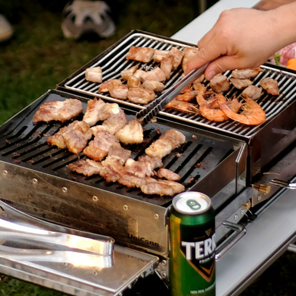 우드앤번 유니콘 파이어핏 M 캠핑 화로대 그릴 오븐 숯불 장작 불멍 휴대용 접이식 화롯대