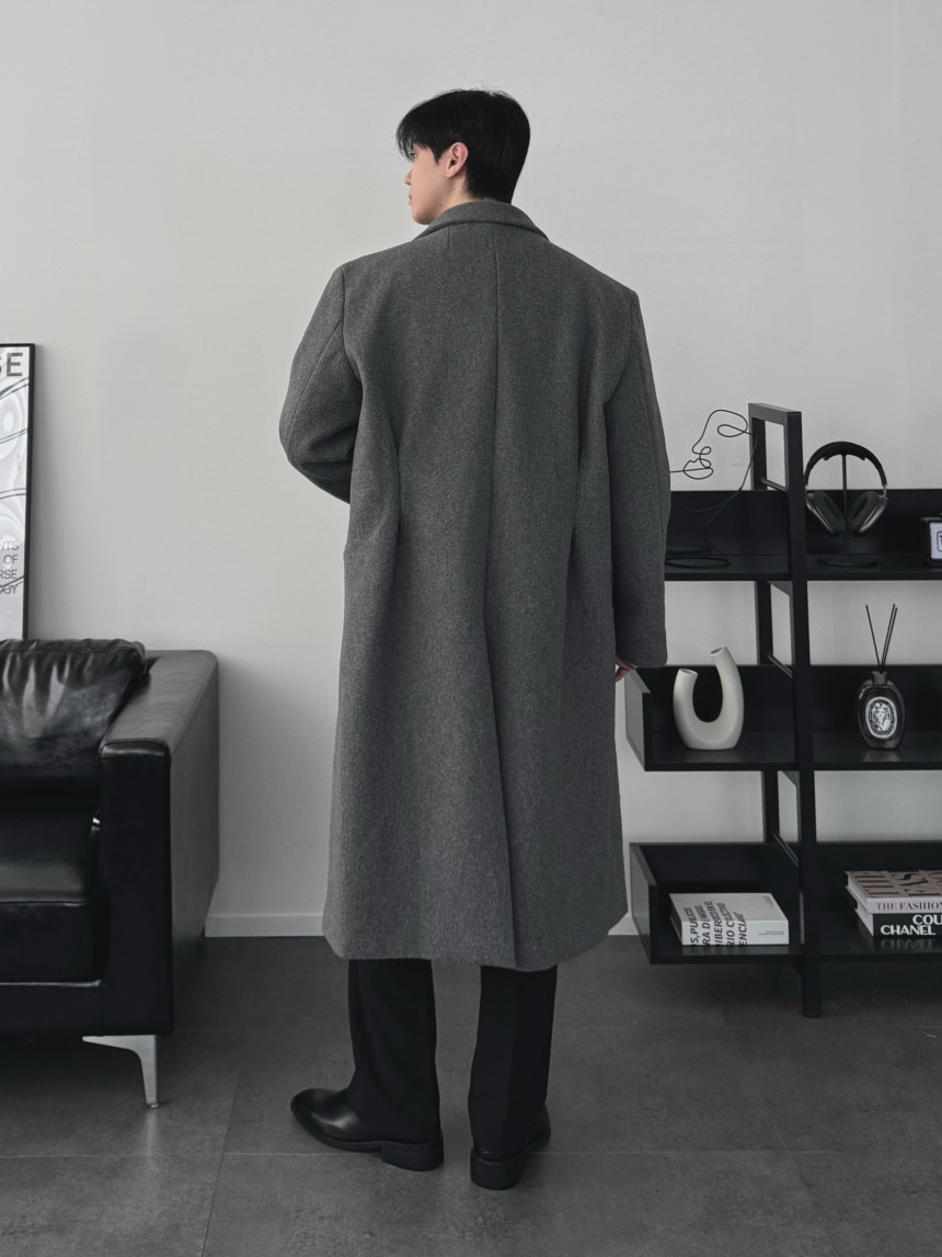 하객룩 두꺼운 울 모직 캐시미어 롱코트 오버핏코트 2color 상세 이미지 47