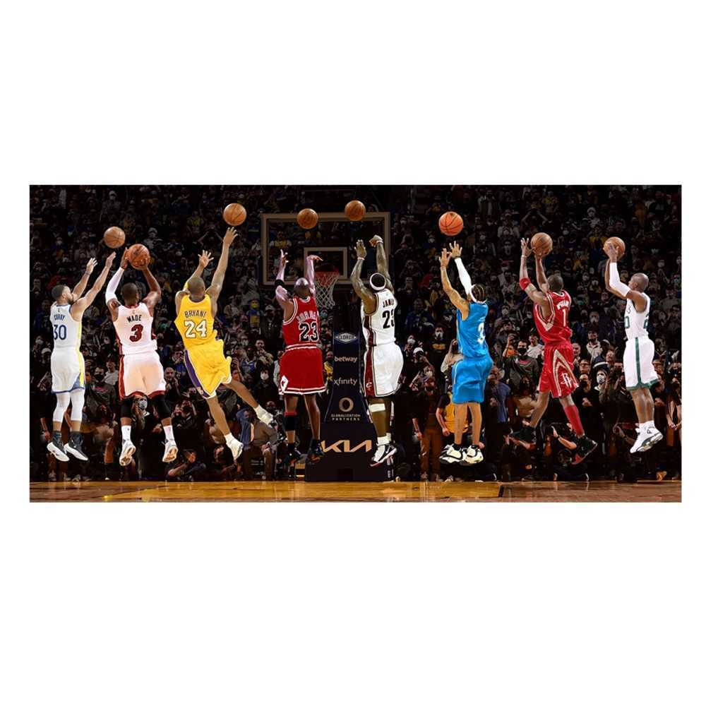 와이드 액자 NBA 가로 긴 농구 매장 사무실 사진 벽화 - 상품 이미지