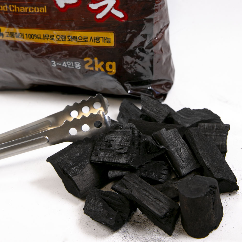 구이용 캠핑 참숯 바베큐 고기 참나무숯 차콜 흑탄 2kg - 상세 이미지 3