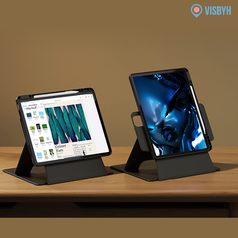 비스비 플렉스뷰 마그네틱 케이스/ 가로세로회전스탠딩/ 미드나잇 그린, 에어13 7세대 M3/6세대 M2 - 상세 이미지 3