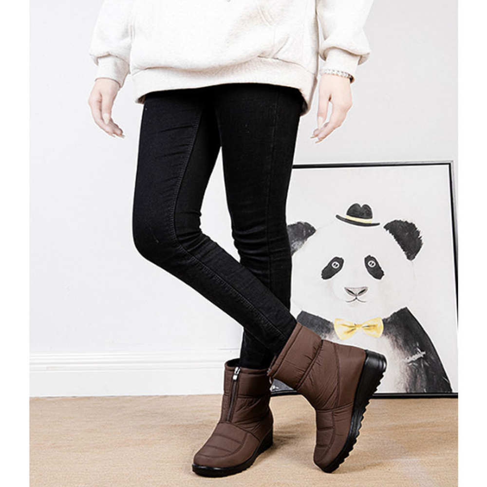 여성반부츠 윈터 부츠 슈즈 패딩 방한화 겨울 신발 털신 - 상세 이미지 2