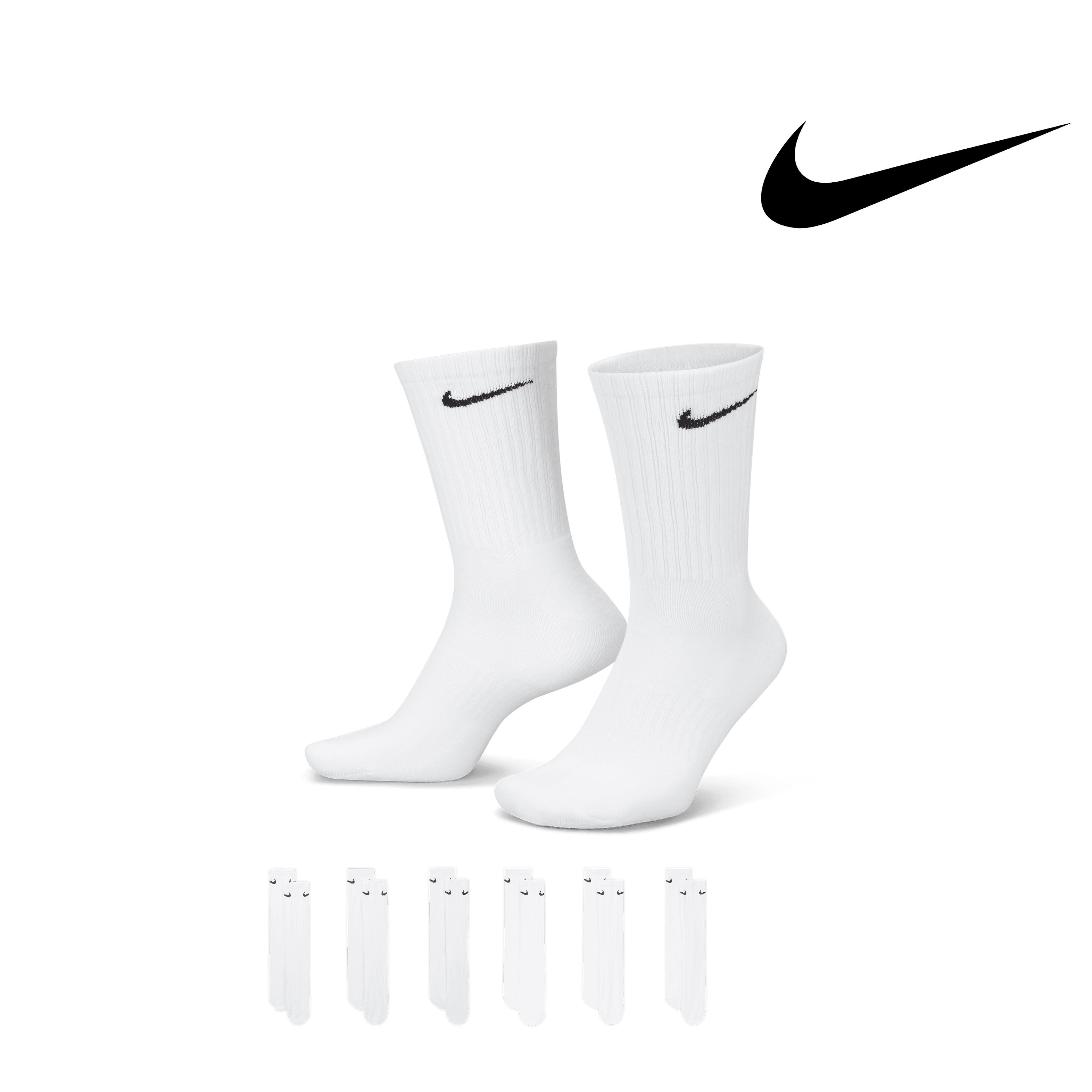 나이키 테니스 양말 삭스 에브리데이 플러스 쿠션 트레이닝 스포츠양말 6세트 화이트