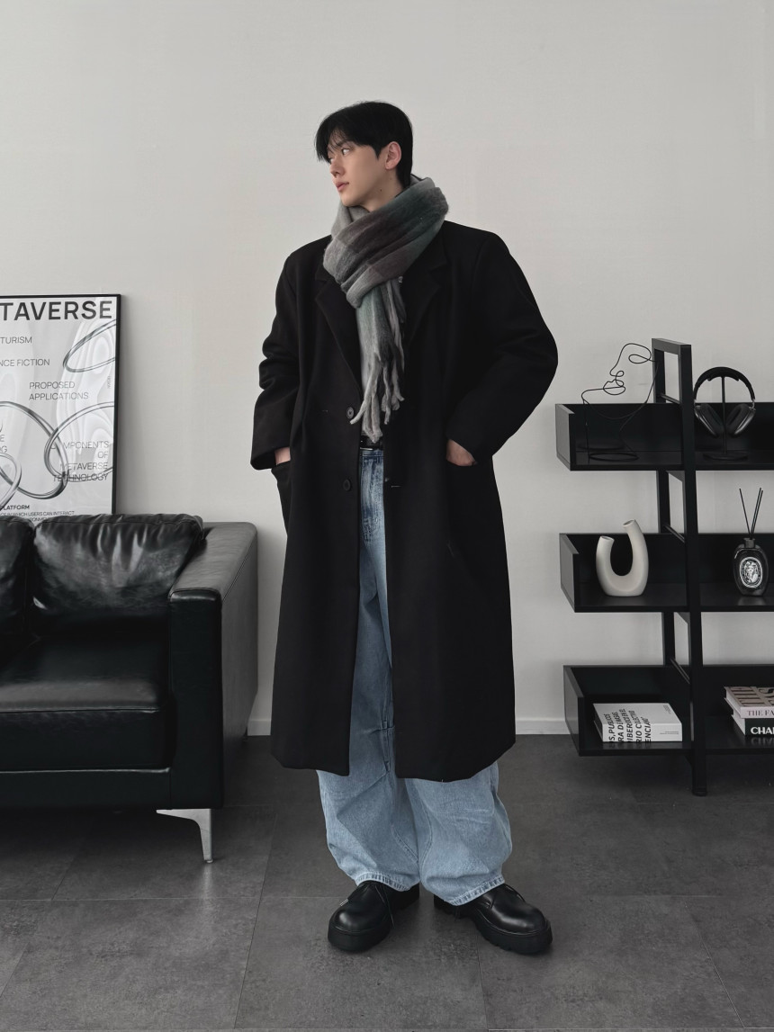 하객룩 두꺼운 울 모직 캐시미어 롱코트 오버핏코트 2color 상세 이미지 57