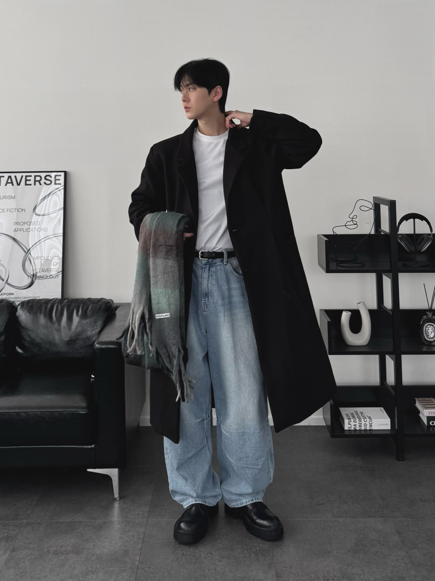 하객룩 두꺼운 울 모직 캐시미어 롱코트 오버핏코트 2color 상세 이미지 64