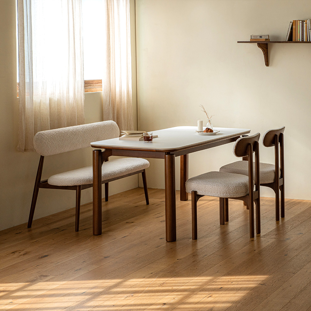 베나 세라믹 식탁 테이블 4인용 1400 원목 사각