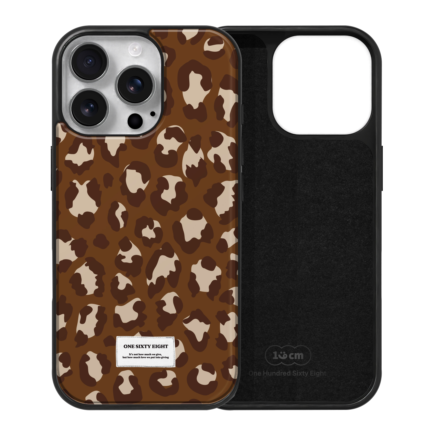 아이폰16 프로 맥세이프 케이스 자석 스웨이드 레오파드 브라운 - 상세 이미지 2