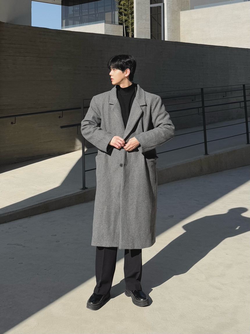 하객룩 두꺼운 울 모직 캐시미어 롱코트 오버핏코트 2color 상세 이미지 40