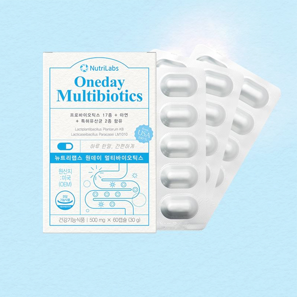 유산균 원데이 멀티바이오틱스 60캡슐 장건강 배변활동 2개월분 - 상품 이미지