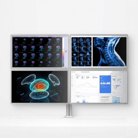 CamelMount MSC32Q 쿼드 다중모니터암 32인치 이하 4대 거치가능 [AZR591]