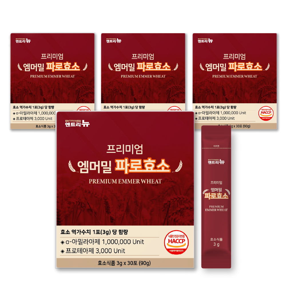 파로효소 곡물 소화 효소 엠머밀 분말 30포, 4개 - 상품 이미지