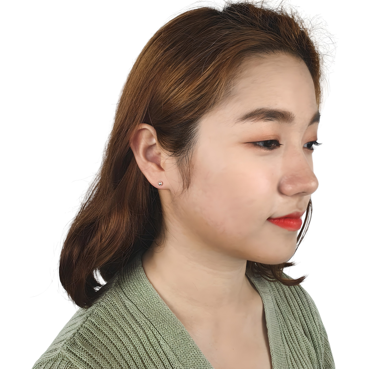 야랑쥬얼리 925 실버 볼 스터드 귀걸이 - 상세 이미지 4