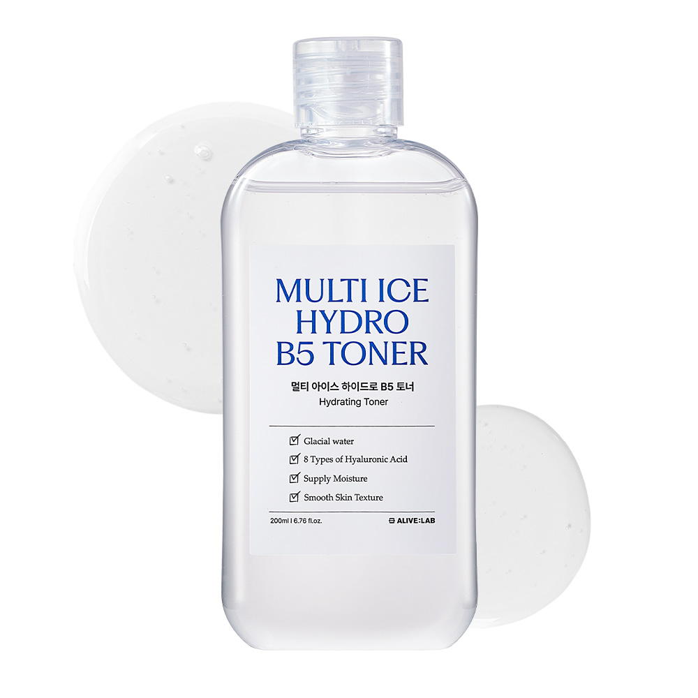 얼라이브랩 멀티 아이스 하이드로 B5 토너 200ml X 멀티 아이스 배리어 B5 로션  2종 세트 200ml 빙하수 속수분 충전 세트 - 상세 이미지 3