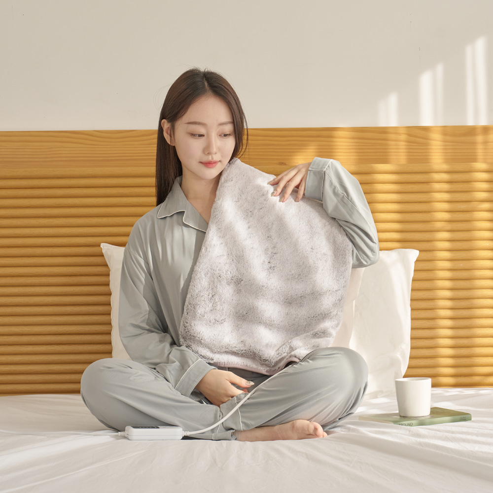 온열찜질기 전기찜질팩 허리 배 복부 어깨 찜질 매트 원적외선 수족냉증 중형 그린