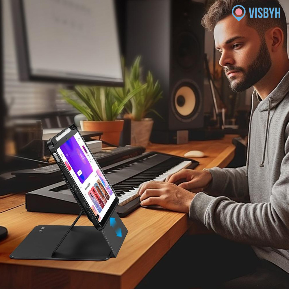 비스비 플렉스뷰 마그네틱 케이스/ 가로세로회전스탠딩/ 다크 그레이, 에어11 7/6/5/4세대_M3/M2 - 상세 이미지 5