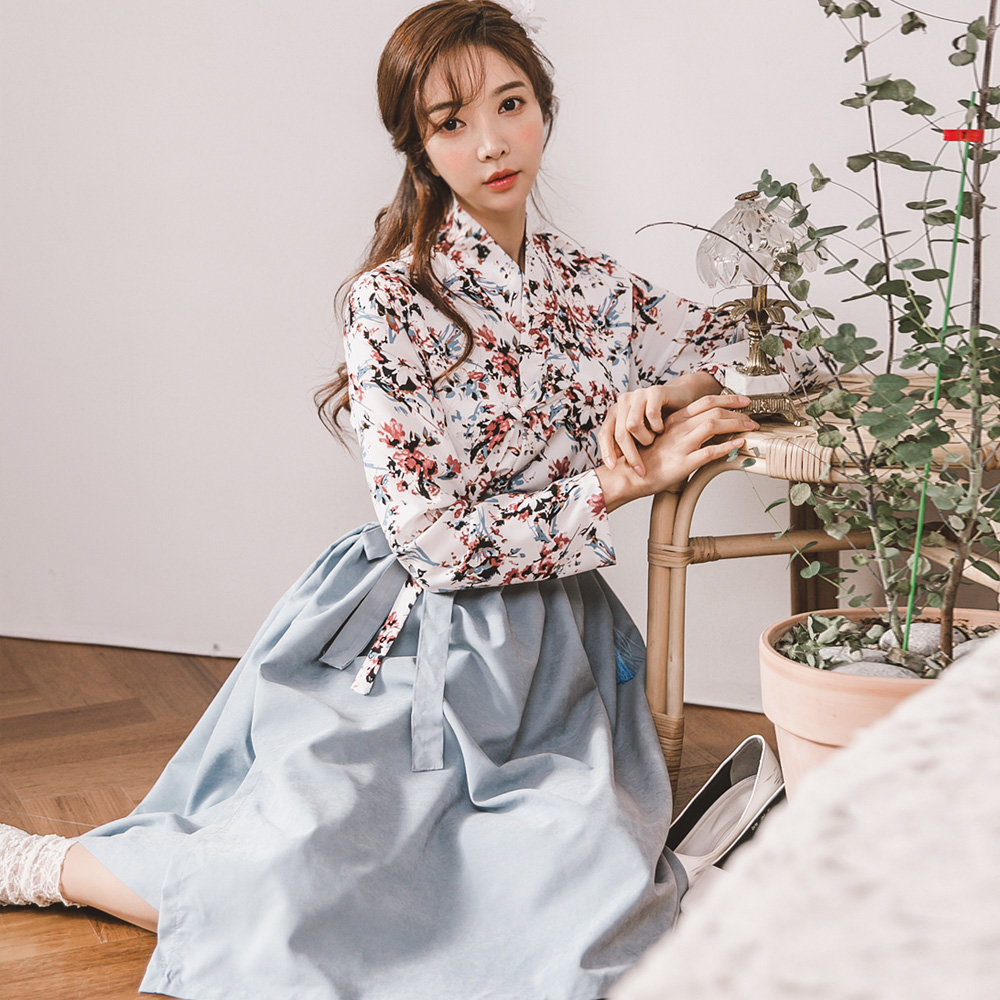 인화 소라 허리치마 생활한복 개량 계량 퓨전 반티 - 상품 이미지