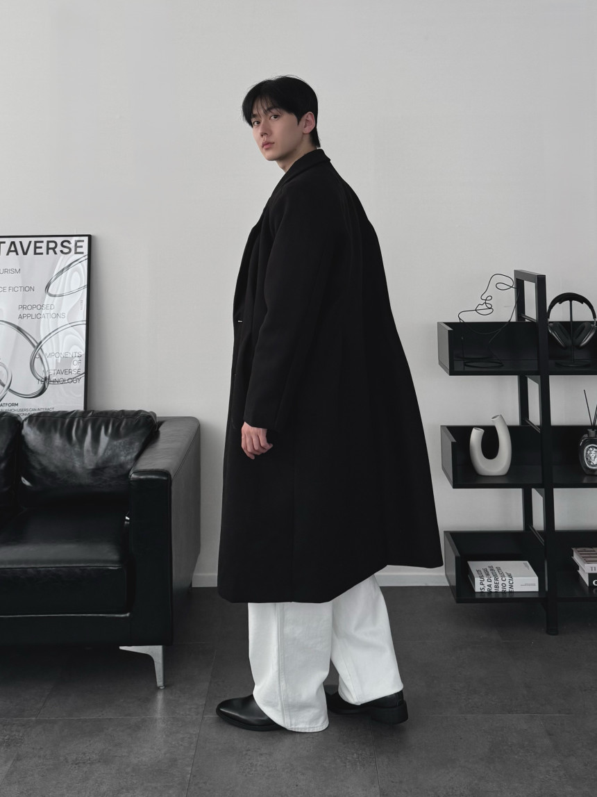 하객룩 두꺼운 울 모직 캐시미어 롱코트 오버핏코트 2color 상세 이미지 84