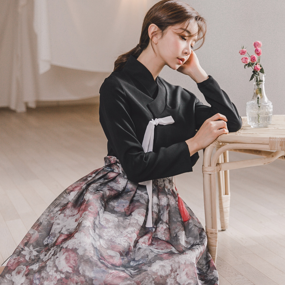 검은목 저고리 생활한복 개량 계량 퓨전 반티