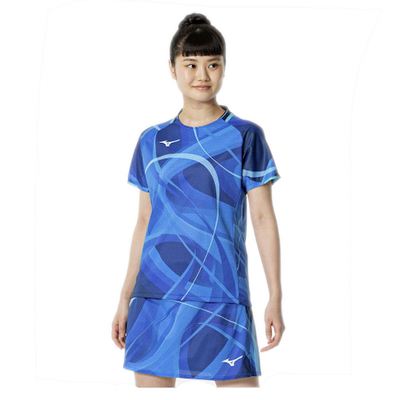 미즈노 MIZUNO 탁구복 반팔 여성 게임 연습 티셔츠 82JAB700 4컬러 - 상세 이미지 3