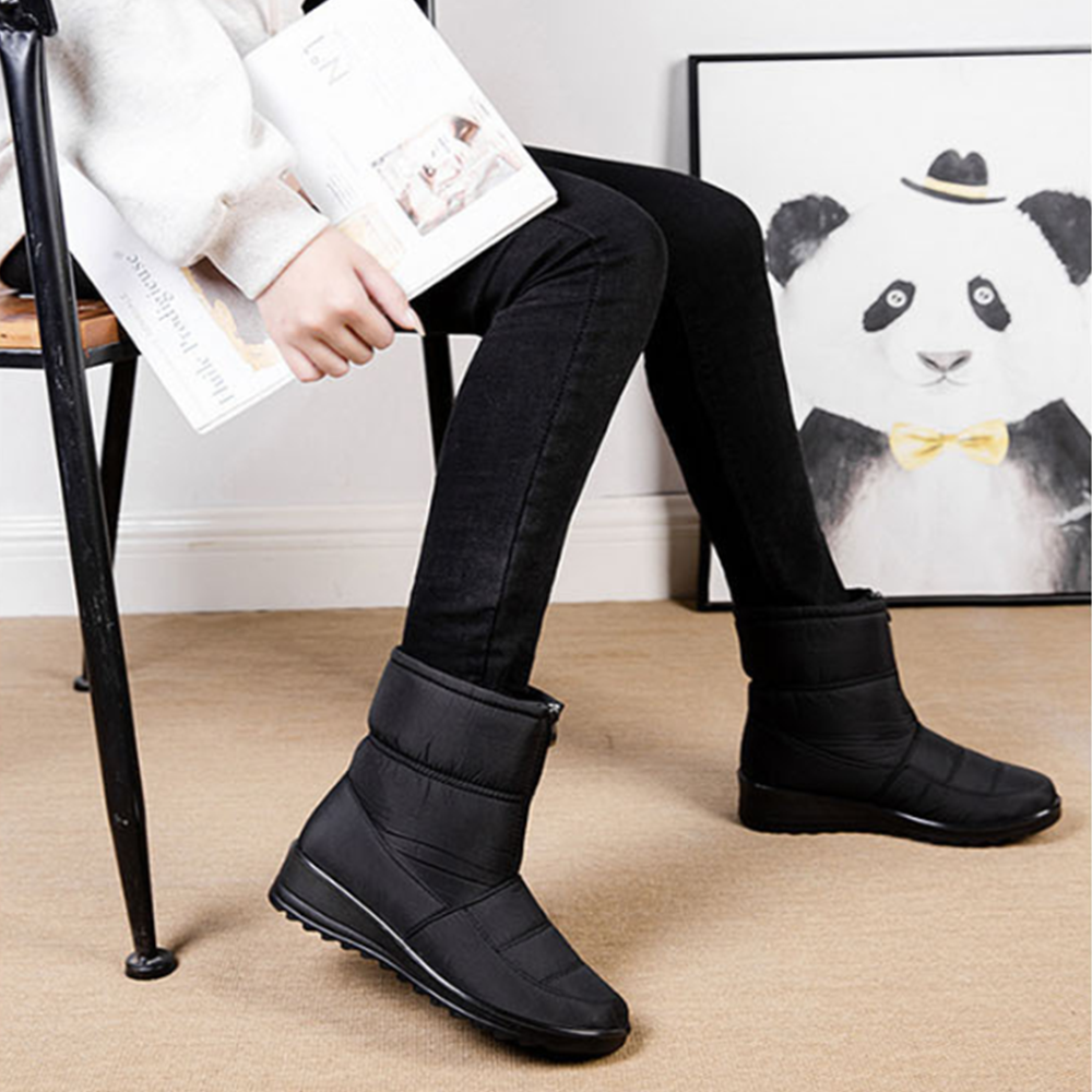 여성반부츠 윈터 부츠 슈즈 패딩 방한화 겨울 신발 털신 - 상세 이미지 5