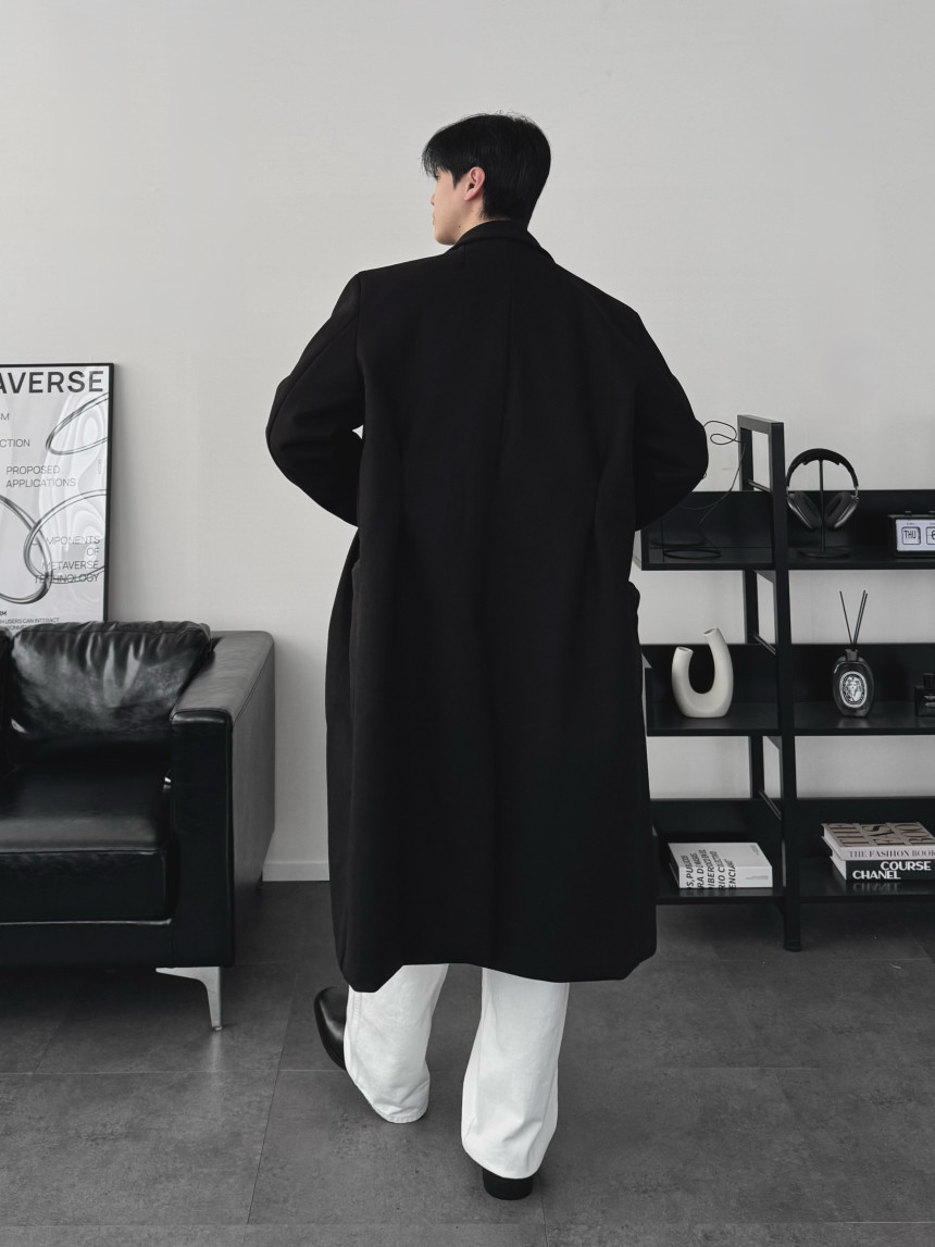 하객룩 두꺼운 울 모직 캐시미어 롱코트 오버핏코트 2color 상세 이미지 83