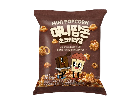 미니팝콘 초코카라멜20g 10개 한입과자 영화관 사무실간식 - 상세 이미지 2