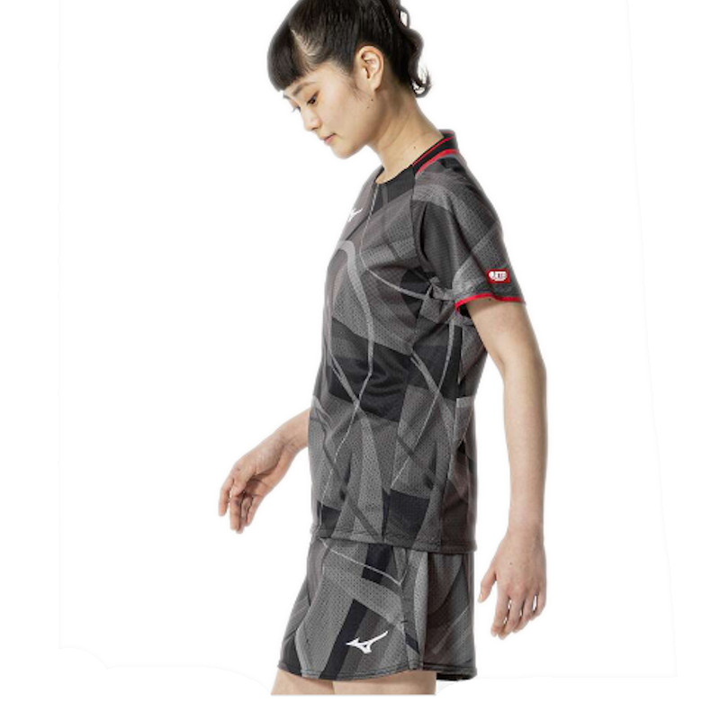 미즈노 MIZUNO 탁구복 반팔 여성 게임 연습 티셔츠 82JAB700 4컬러 - 상세 이미지 2